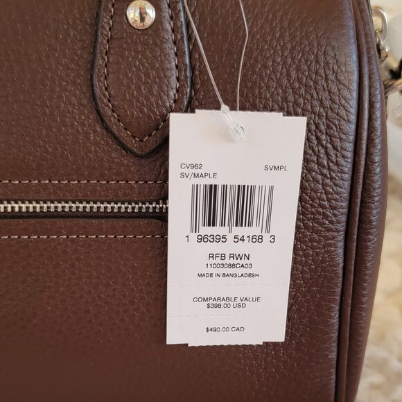 New Coach Rowan mini Satchel In Brown/Maple - Picture 9 of 9